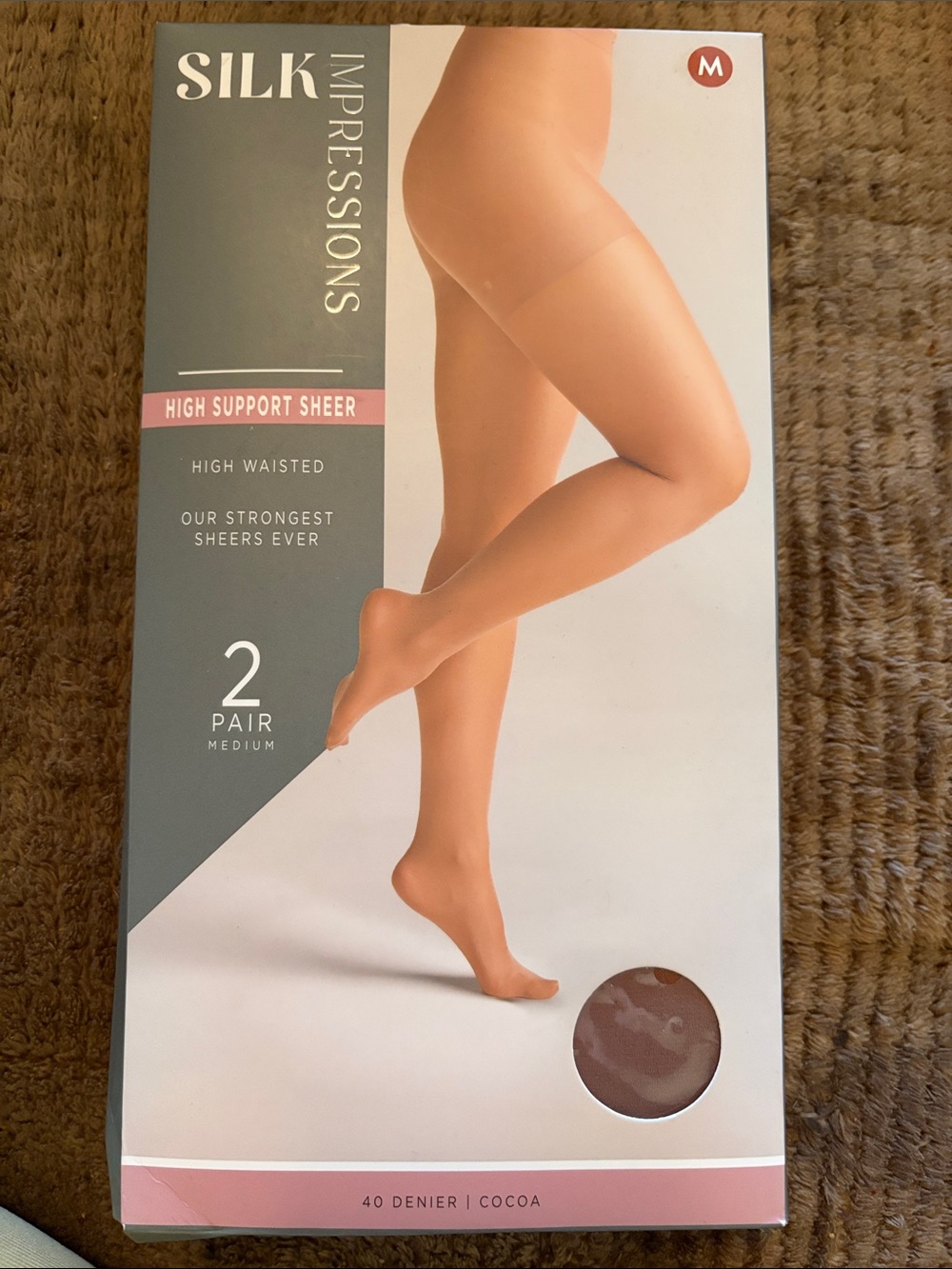 Silk Impressions Sheer Support Tights in Cocoa Brown